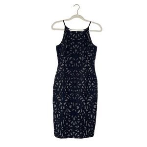 Aidan Mattox Cocktail Dress Black Silver Size 8